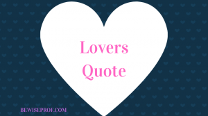 Lovers Quote