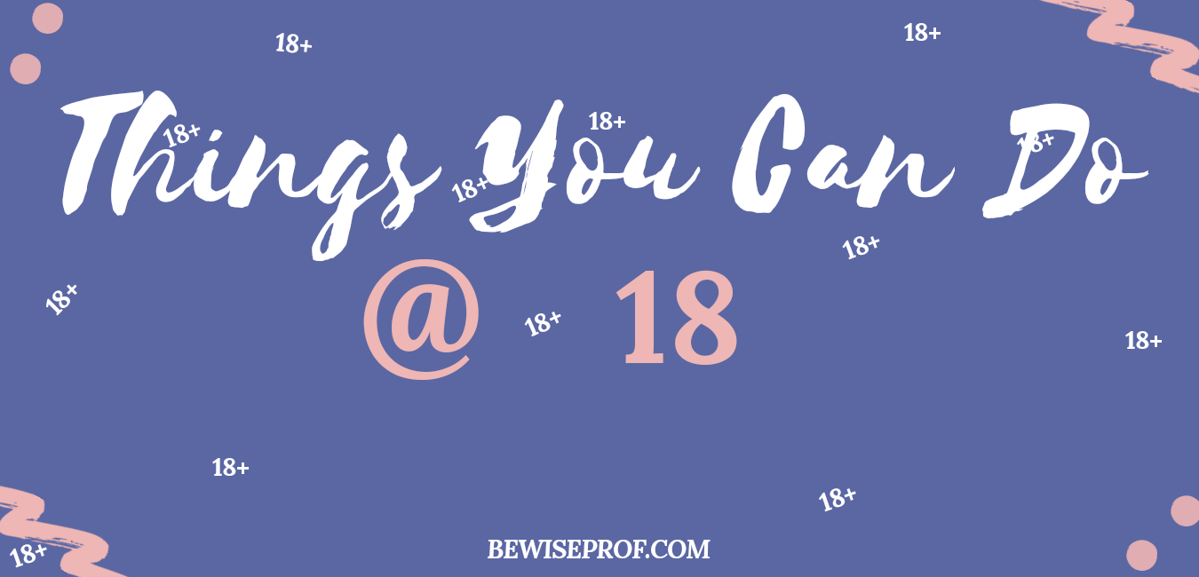 Things you can do at 18