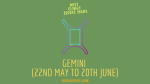 Gemini (22nd May to 20th June) Most Clingy Zodiac Signs