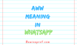 Aww Meaning In Whatsapp
