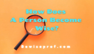 How Does A Person Become Wise?